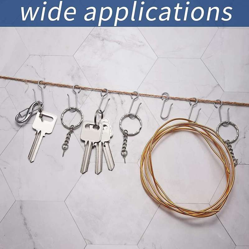 120 Pcs Metal Curtain Track Hooks S Shaped Small Curtain Hooks Steel