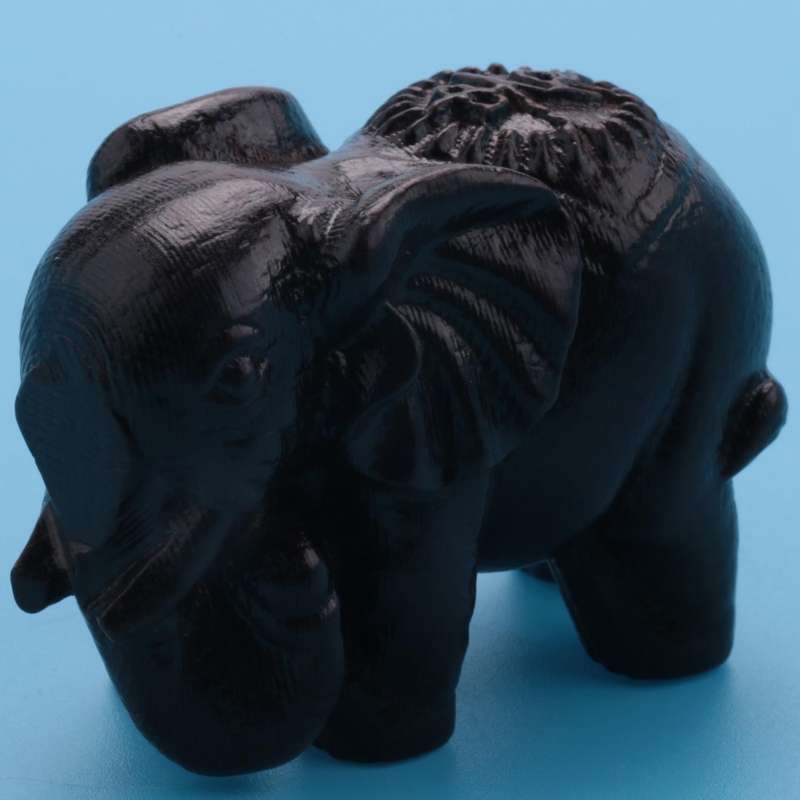 Ebony Elephant Ornaments Solid Wood Carving Furniture Porch Decor