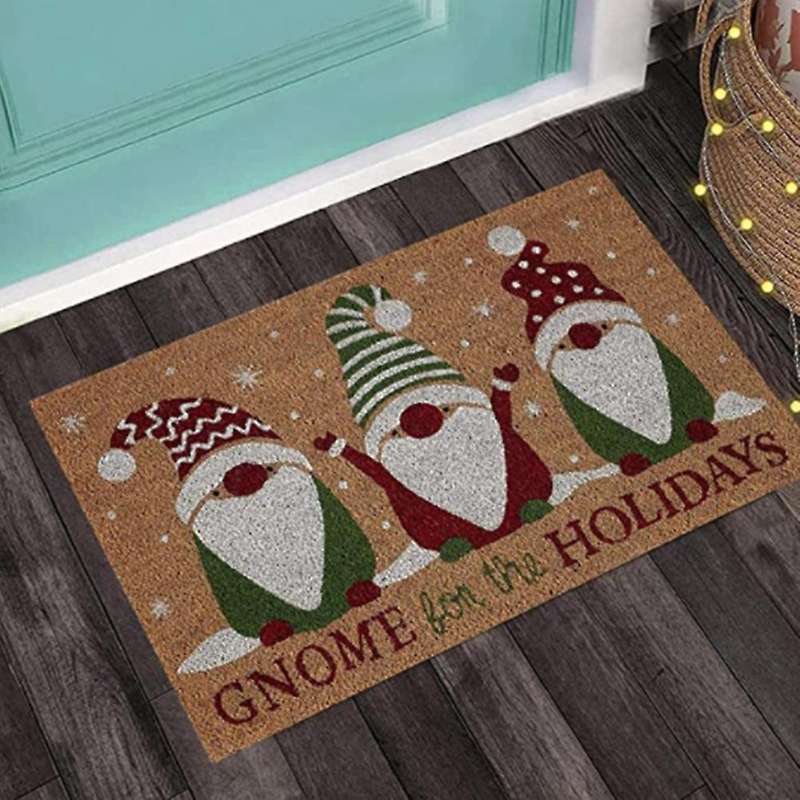 Christmas Halloween Dwarf Doormat Blanket Front Door Decorations