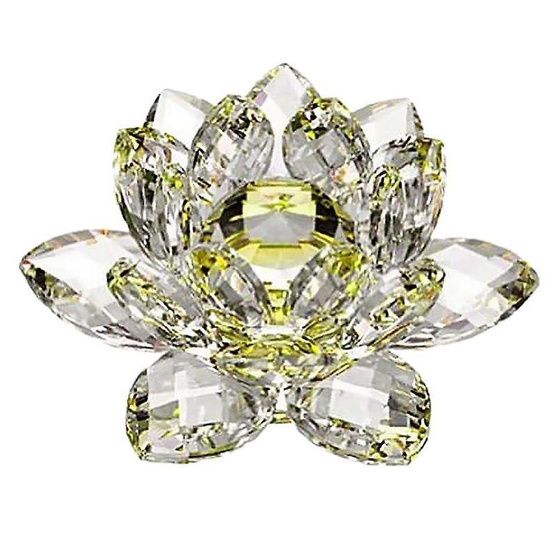 Yellow Crystal Flower Ornaments Crystal Lotus Interior(small)
