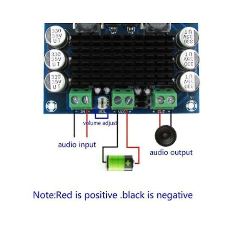 Xh-m542 12-26v 100w Tpa3116da Mono Channel Digital Power Audio Board