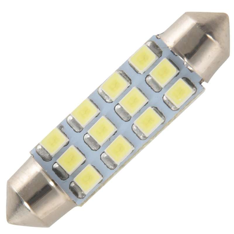 42mm 12 Smd 3528 Led White Car Interior C5w Dome Festoon Bulb Light