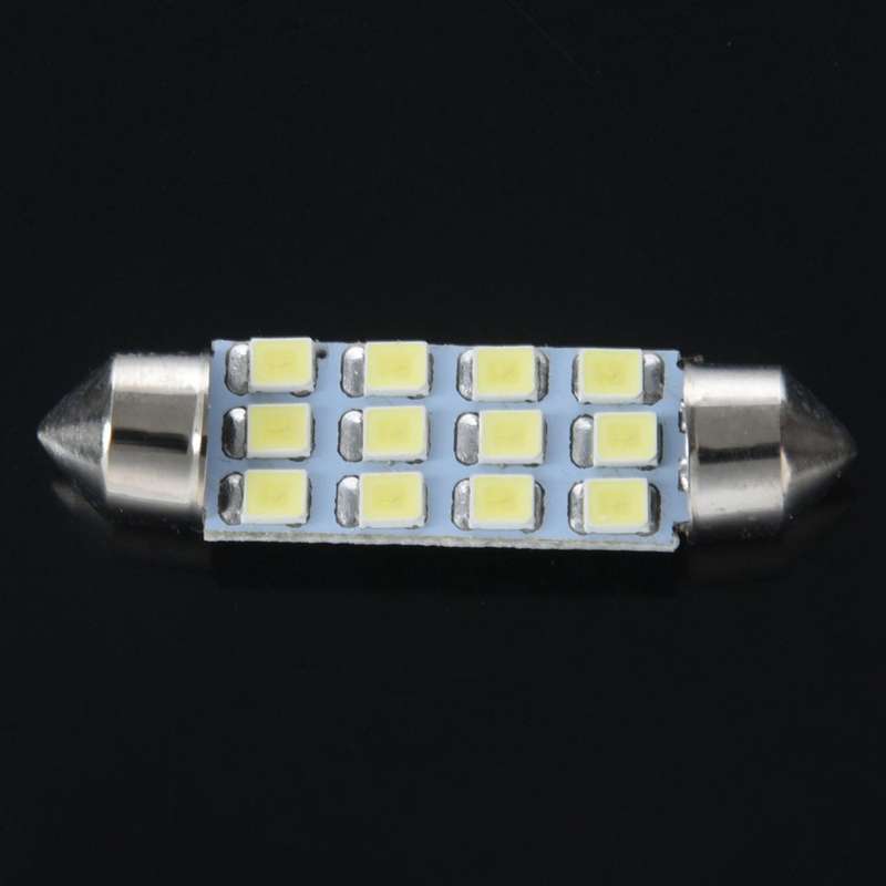 42mm 12 Smd 3528 Led White Car Interior C5w Dome Festoon Bulb Light