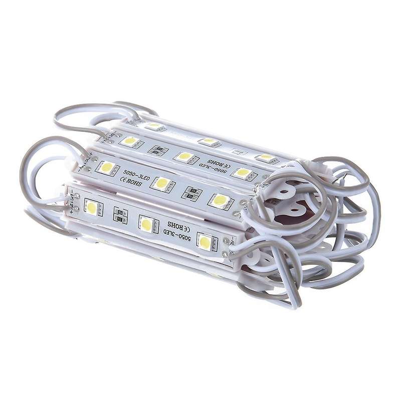20pcs 5050 Smd 3-led Module White Waterproof Modules 12v