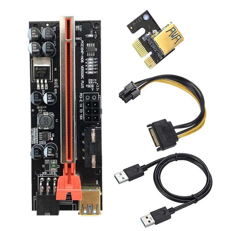 1pcs Ver009c Plus Usb3.0 Pci-e Riser Extender Riser Adapter Card