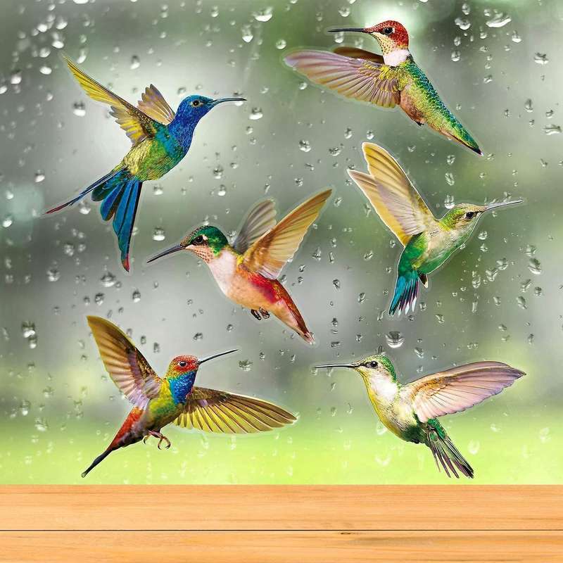 6 Pcs Large Size Bird Clings Anti-collision Window Clings