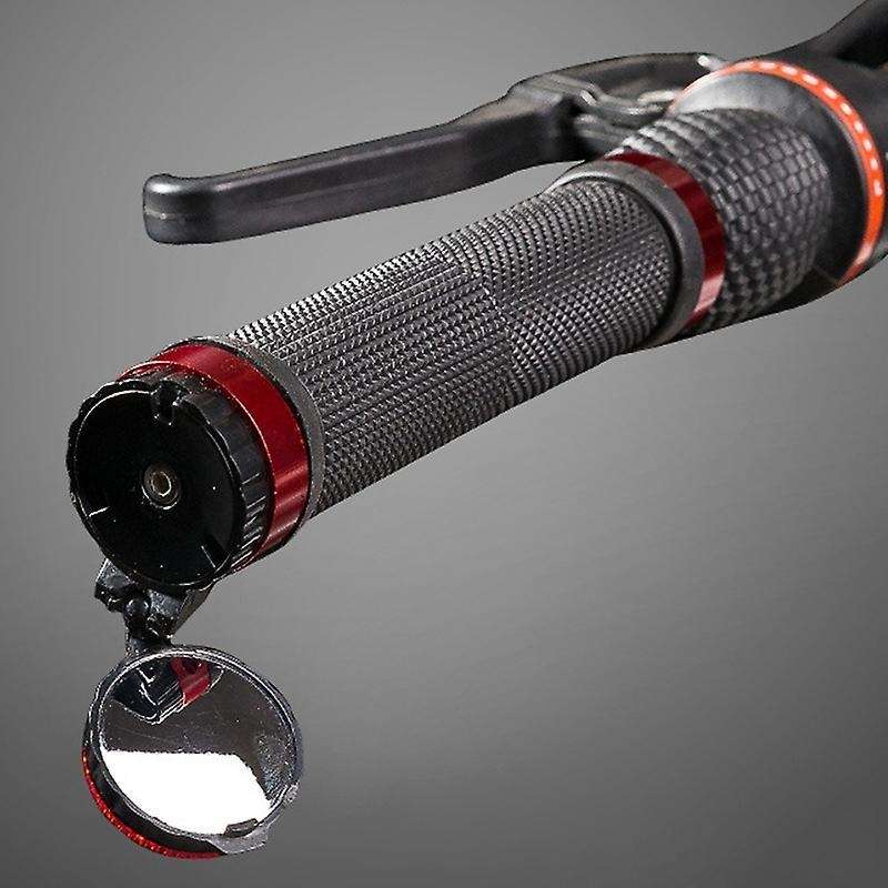 Bicycle Rearview Mirrors 360 Blast-resistant Lens with Warning Light