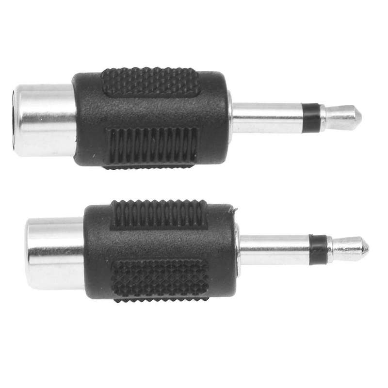 3.5mm Mono Male to Rca Female Audio Adapter Coupler 2 Pcs