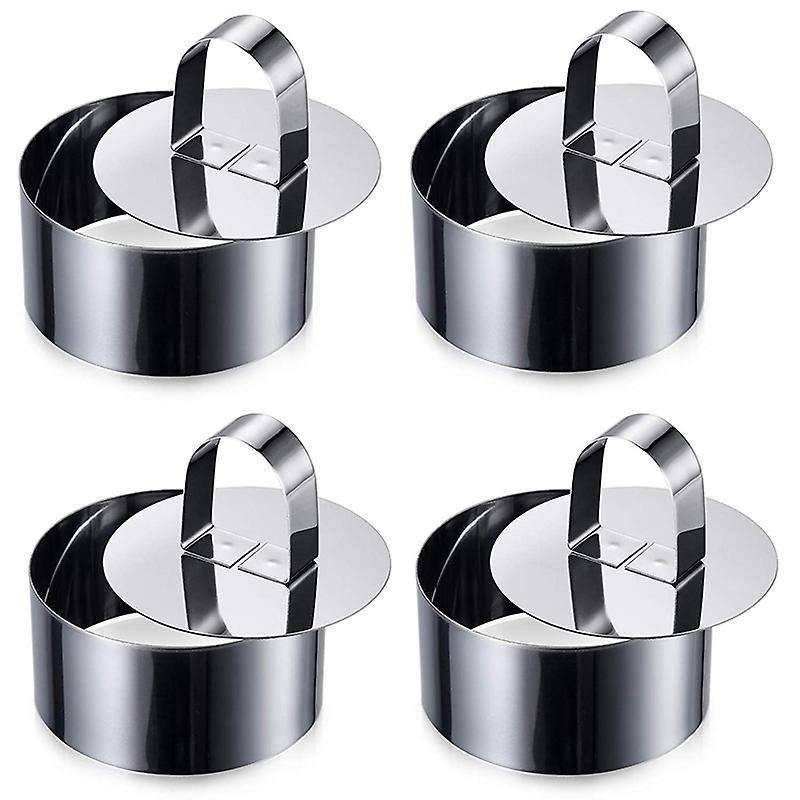 Cake Ring Cake Mold Round Stainless Steel Pastry Rings 4 Pieces