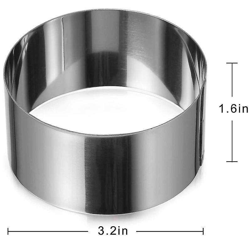 Cake Ring Cake Mold Round Stainless Steel Pastry Rings 4 Pieces