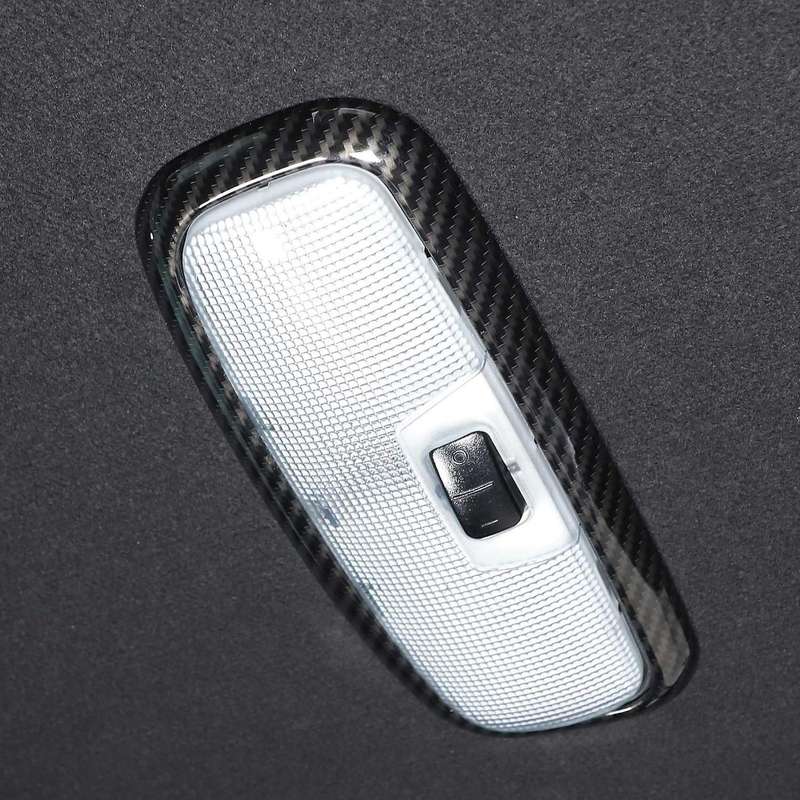Car Carbon Fiber Abs Rear Reading Lights Frame Cover Trim for Ford
