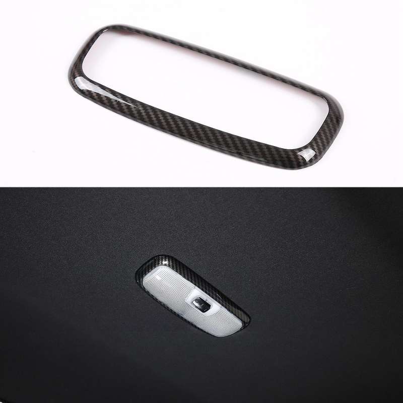 Car Carbon Fiber Abs Rear Reading Lights Frame Cover Trim for Ford