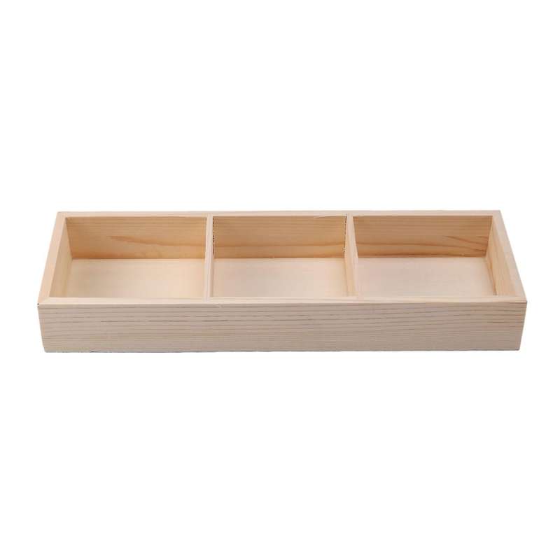 Wooden Box Succulent Plant Flower Pot 3 Grid