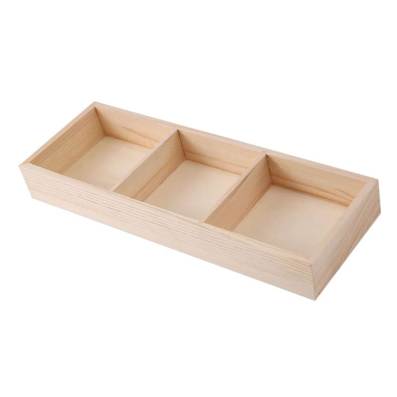 Wooden Box Succulent Plant Flower Pot 3 Grid