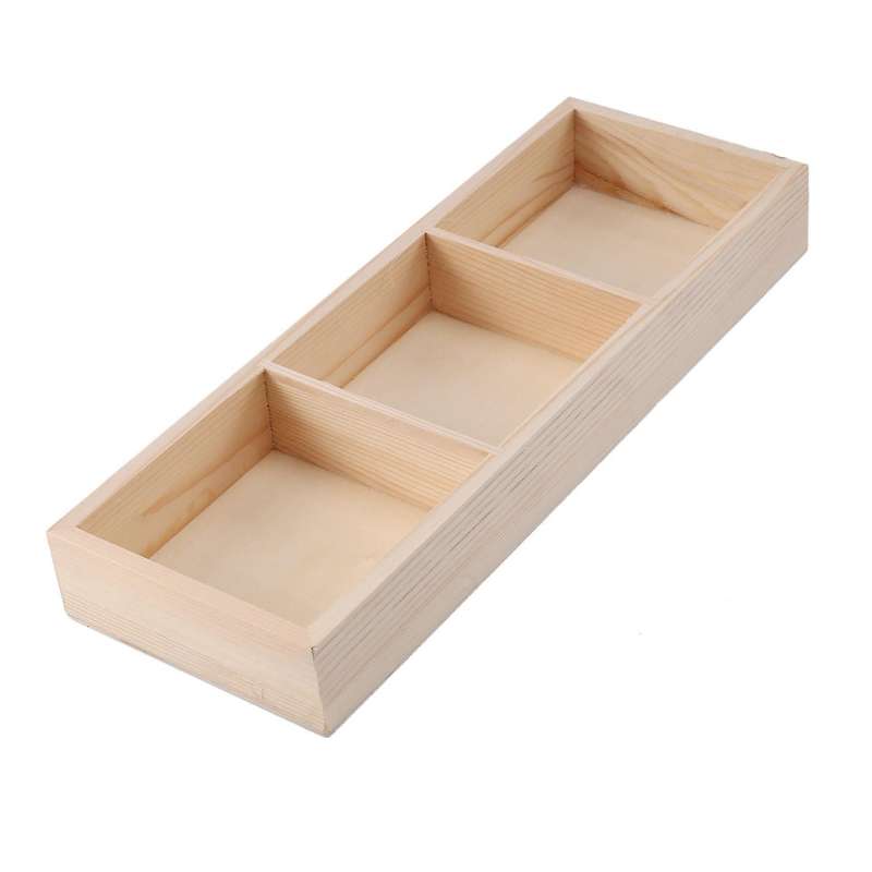 Wooden Box Succulent Plant Flower Pot 3 Grid
