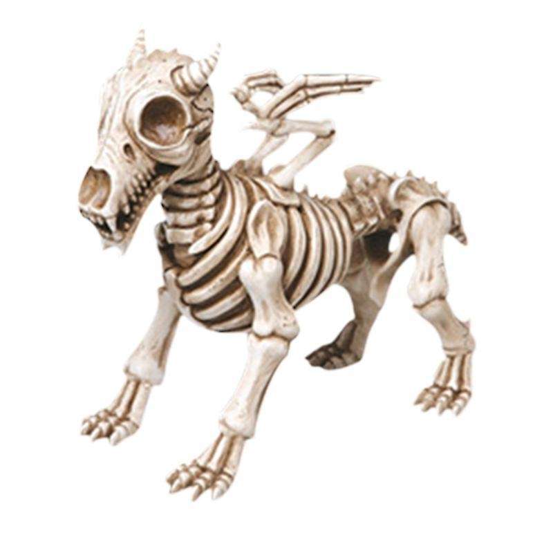 Skeleton Men and Women Red Hat Skull Beast Bone Resin Ornaments C