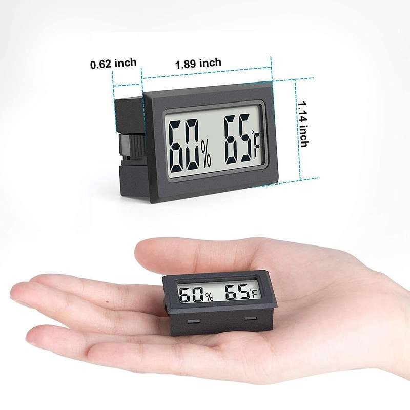 Mini Digital Thermometer Hygrometer with Fahrenheit () (2 Pcs)