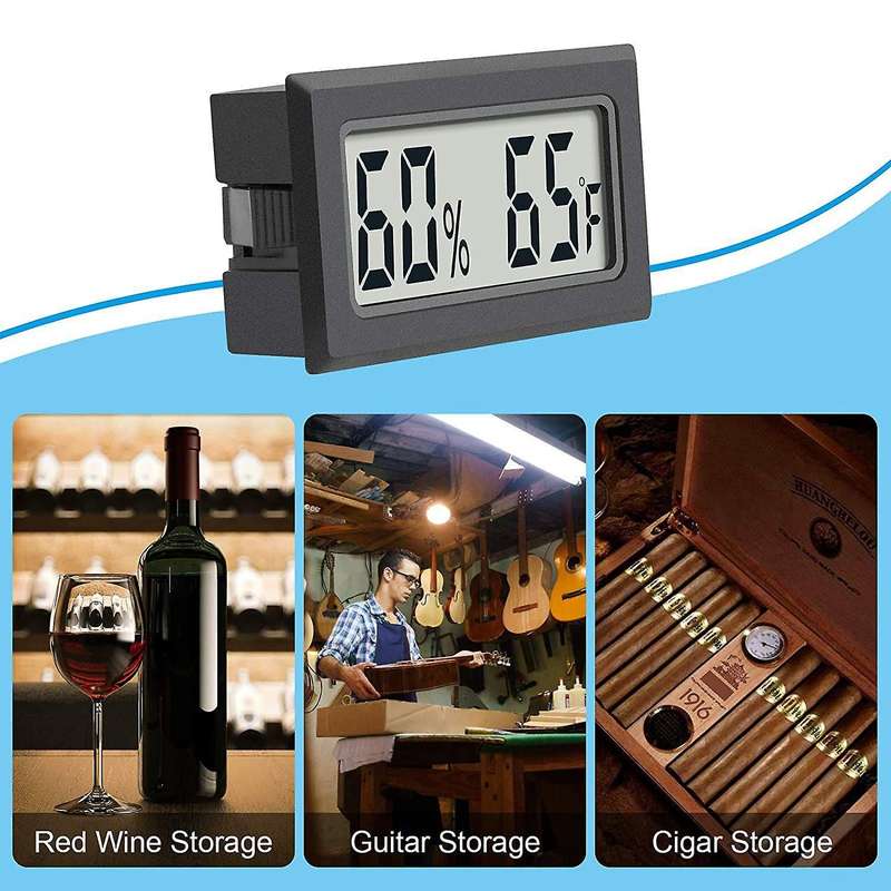 Mini Digital Thermometer Hygrometer with Fahrenheit () (2 Pcs)