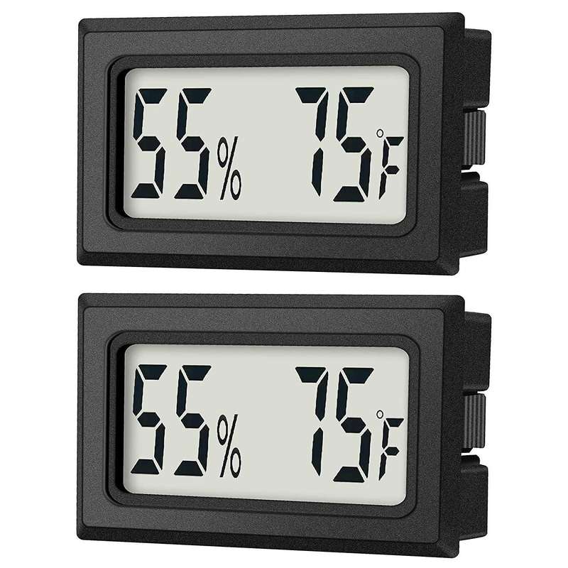 Mini Digital Thermometer Hygrometer with Fahrenheit () (2 Pcs)