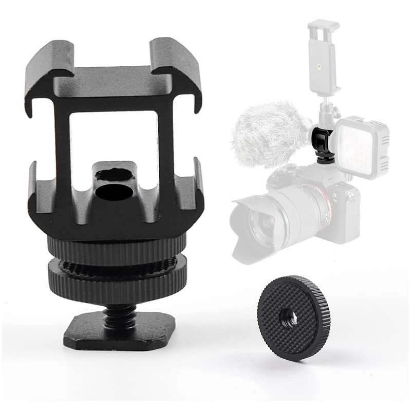 6pcs 1/4 Hot Shoe Adapter Screw Adapters for Flashlight Microphone