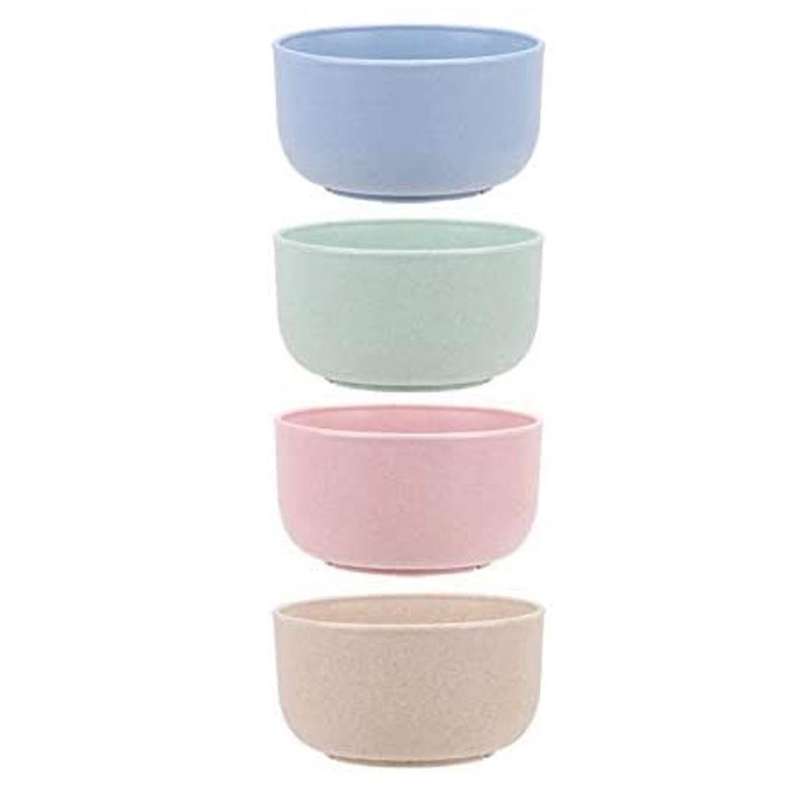 Snack Bowls,set Of 4 Rice Bowls, Wheat Straw Fiber Snack Bowls