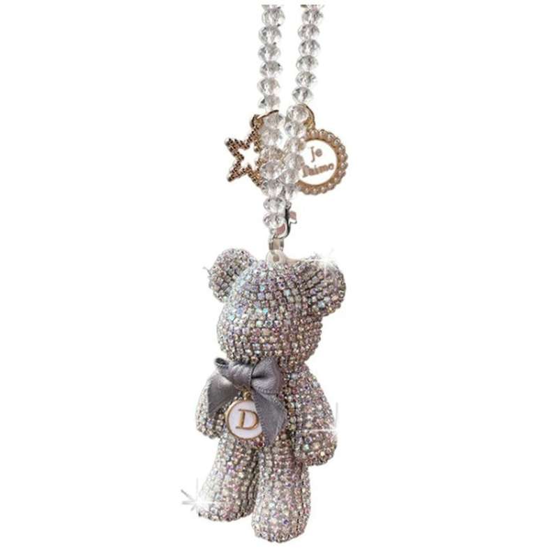 Diamond-encrusted Bear Car Pendant Mirror Pendant Interior Mount