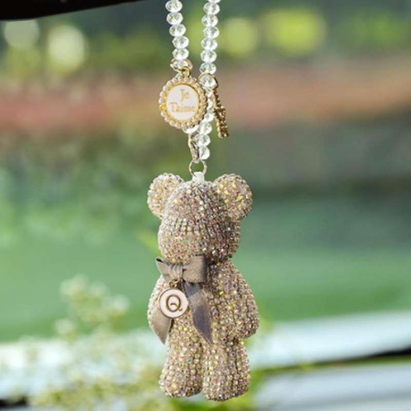 Diamond-encrusted Bear Car Pendant Mirror Pendant Interior Mount
