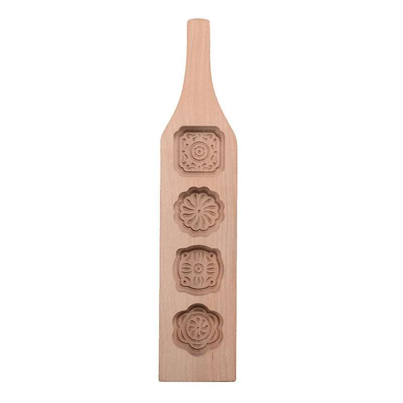 Wooden Moon Cake Mold for Making Mung Bean Cake Mold Cake Decors(a)