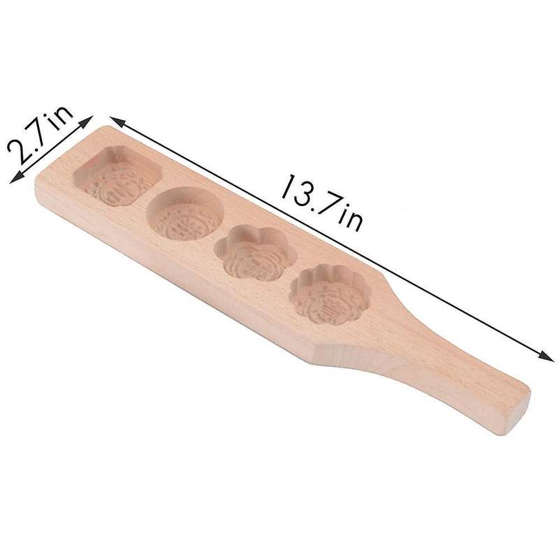 Wooden Moon Cake Mold for Making Mung Bean Cake Mold Cake Decors(a)