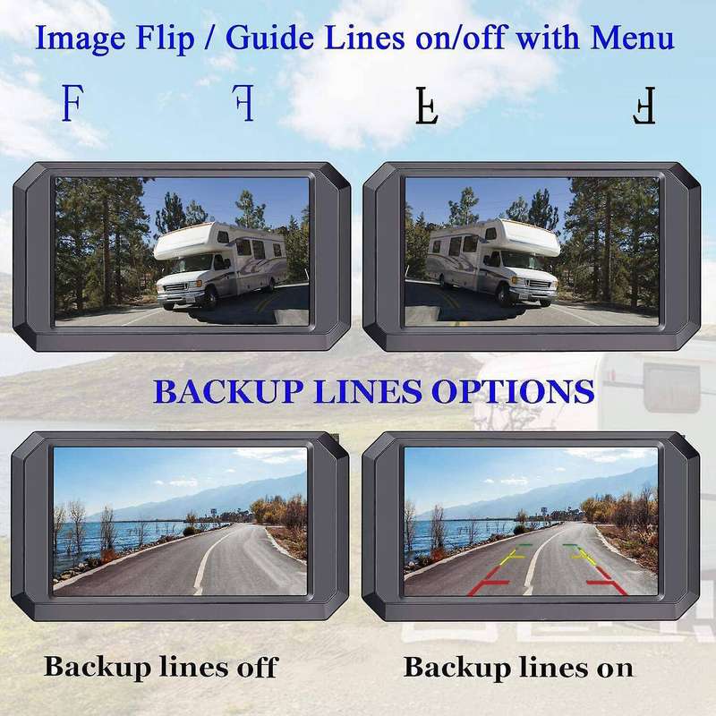 5 Inch Digital Wireless 1080p Hd Rear View Camera for Truck Camper
