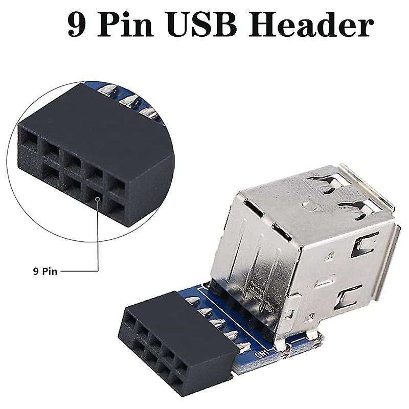 5pcs Desktop Board, 9pin/10pin Dual Usb2.0 A Port Front Panel Adapter