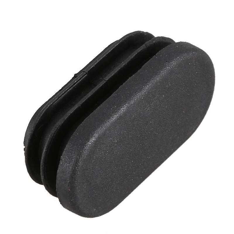 Oval Table Chair Leg Tube Pipe Insert End Cap 40mm X 20mm 20pcs Black