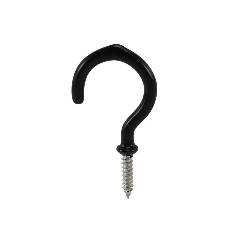70 Pcs Black Cup Screw Hooks,6 Size for Hanging Plants, Mugs