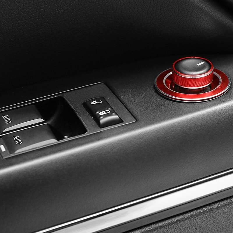 Rearview Mirror Switch Knob Trim for Dodge Challenger 09-14, Red