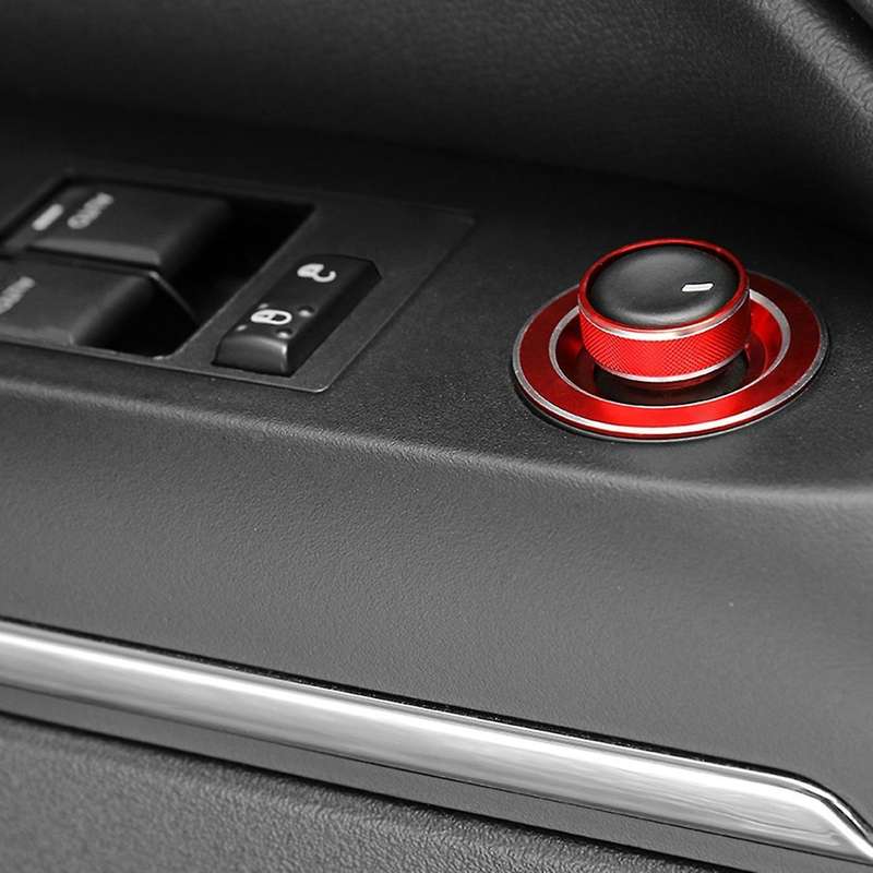 Rearview Mirror Switch Knob Trim for Dodge Challenger 09-14, Red