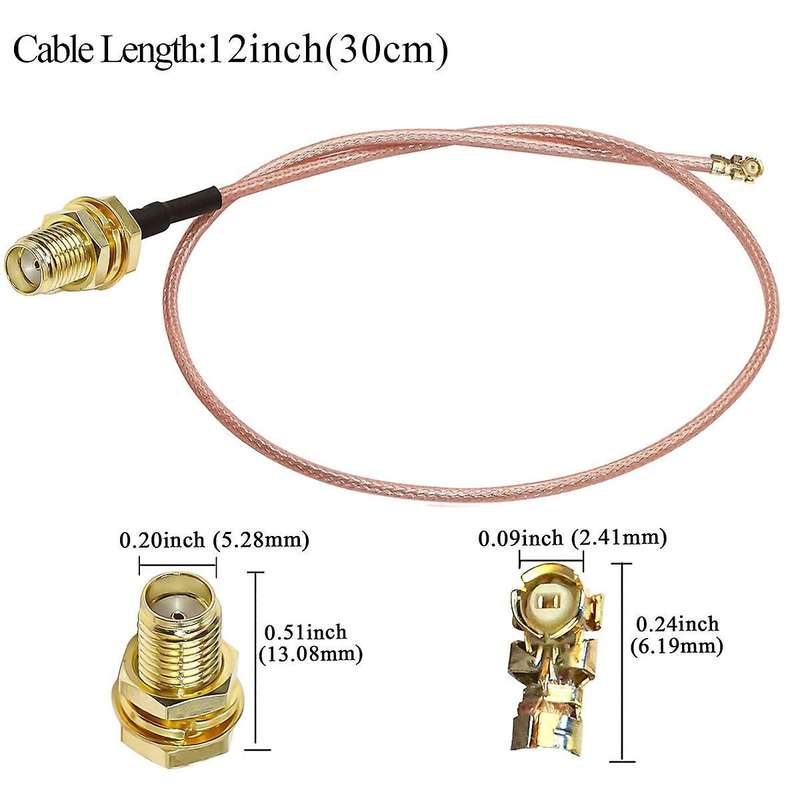 5 Pcs Fl Sma Coax Cable Pigtail Jumper Cable for Wifi Router Antenna