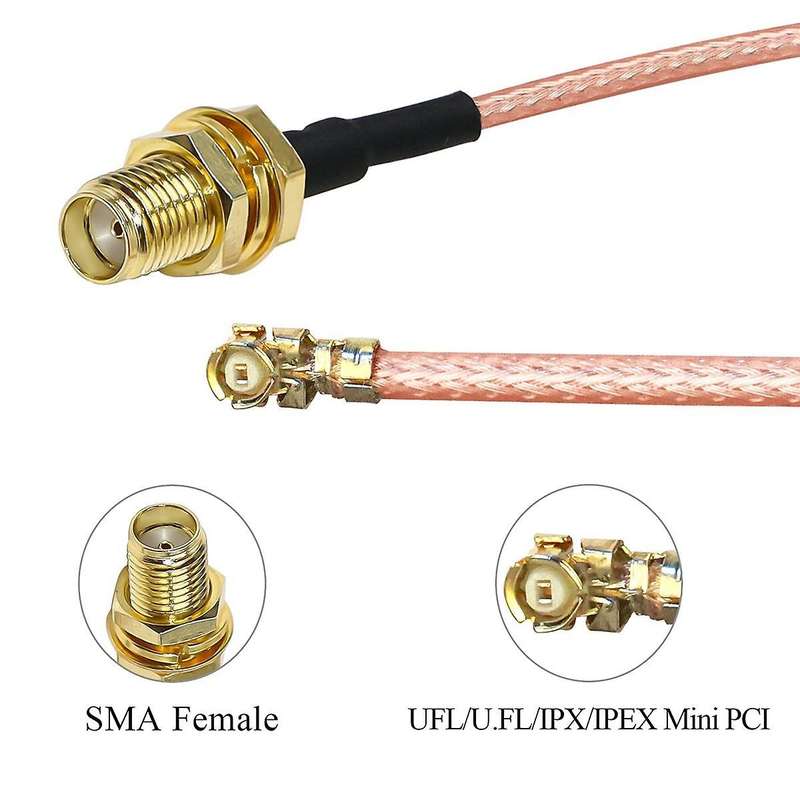 5 Pcs Fl Sma Coax Cable Pigtail Jumper Cable for Wifi Router Antenna