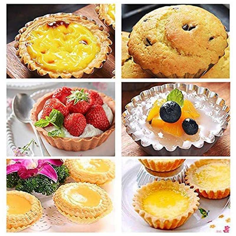 Tartlet Molds 100 Pieces Of Egg Tart Mold for Pudding Muffins Cakes