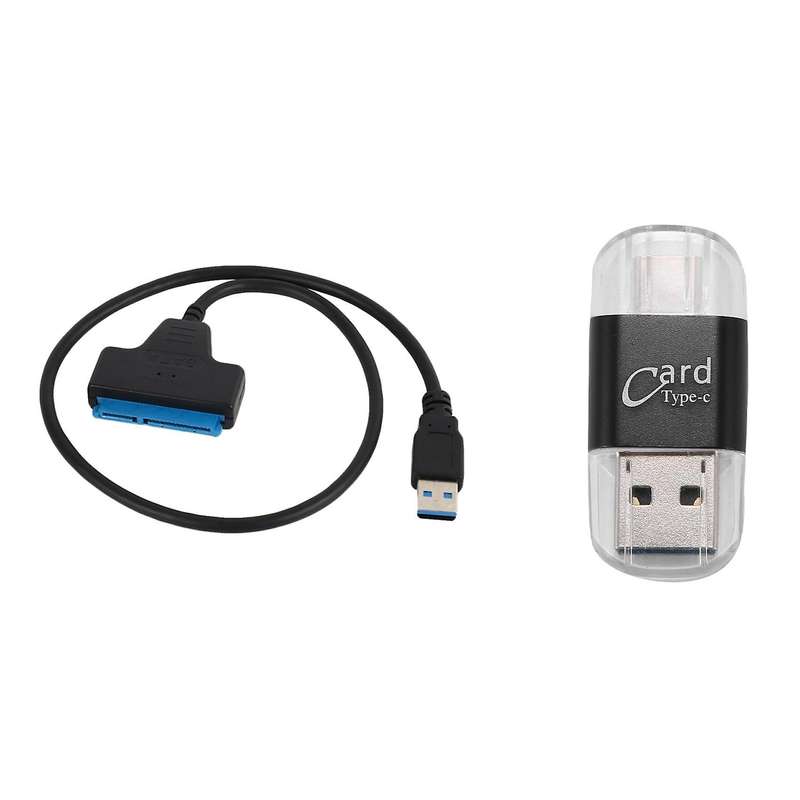 Card Reader Aluminum Usb Type C Sd/tf Memory Card (black)