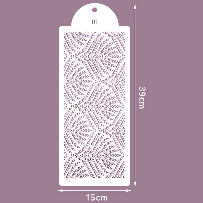 5pcs Cake Diy Bohemian Style Sugar Sieve Template Wheat Ear Cake A