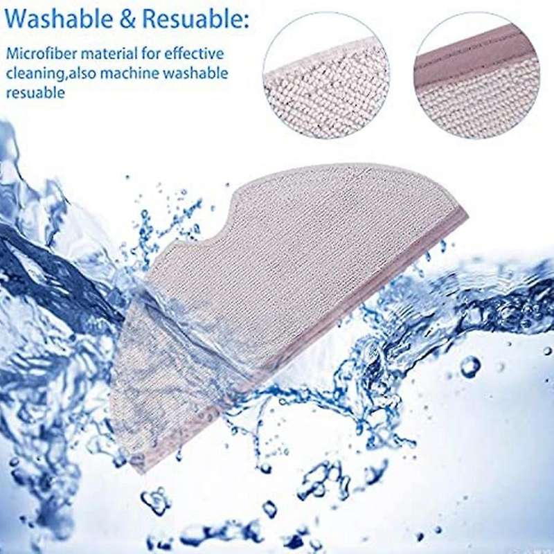 4 Pack Microfiber Mop Cloth for Roborock S6 S6 Pure S6 Maxv S5 Max