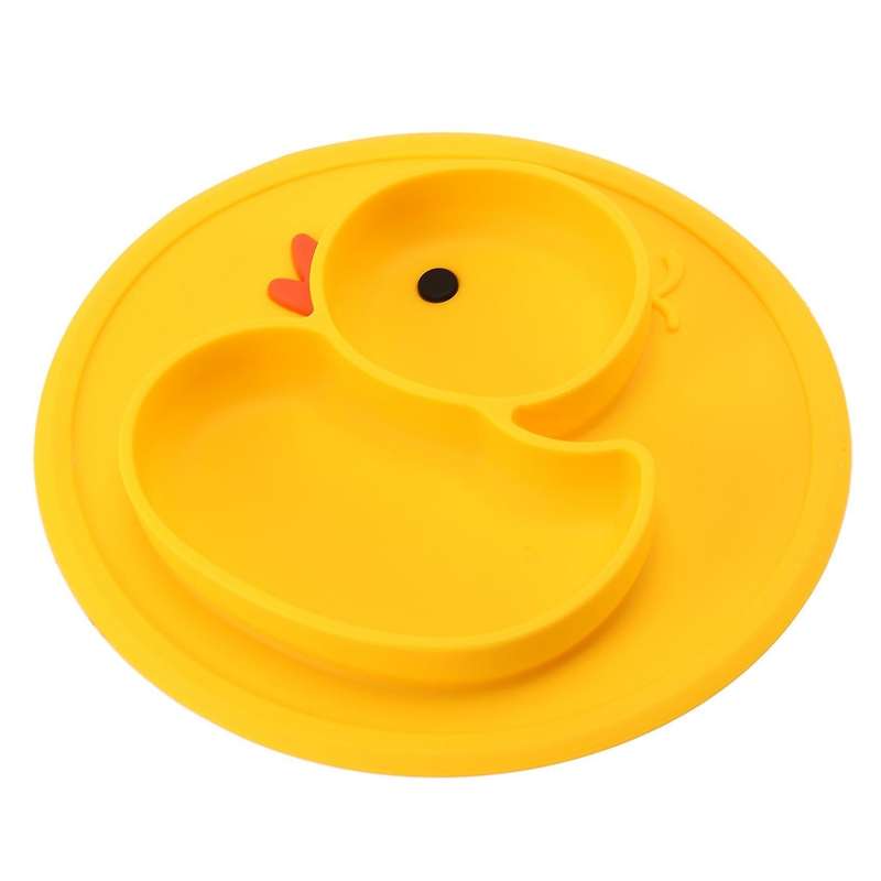 Silicone Divided Toddler Plates - Portable Non Slip Suction Plates