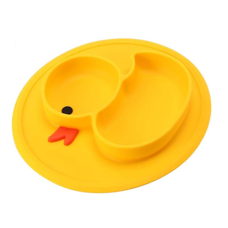 Silicone Divided Toddler Plates - Portable Non Slip Suction Plates