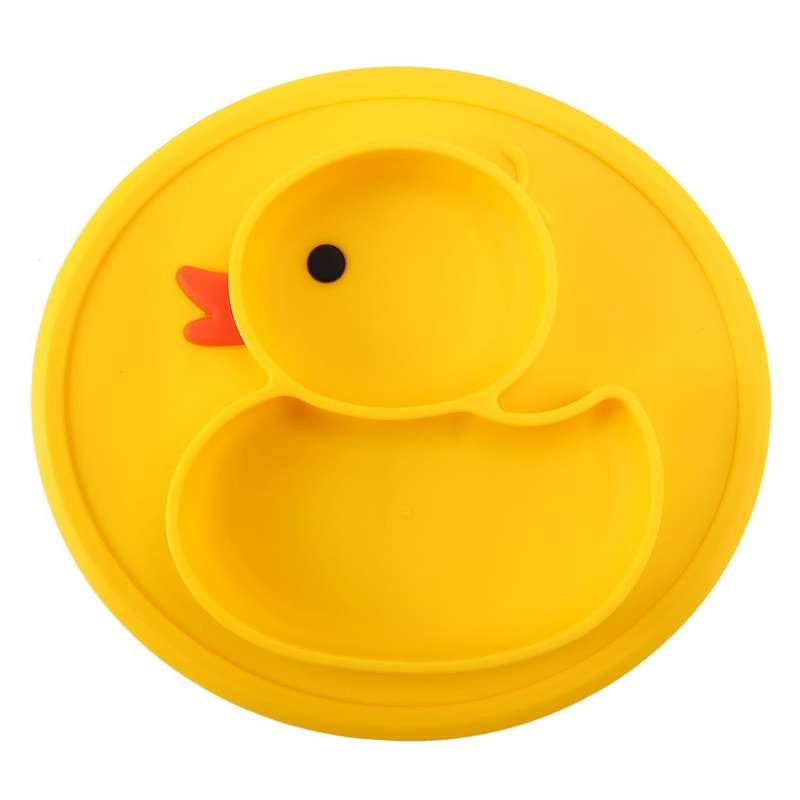 Silicone Divided Toddler Plates - Portable Non Slip Suction Plates