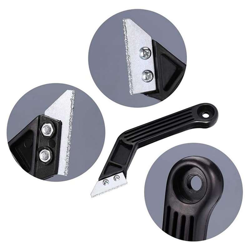 2 Pcs Grout Remover Grout Scraping Rake Tool with 8 Blades Tungsten