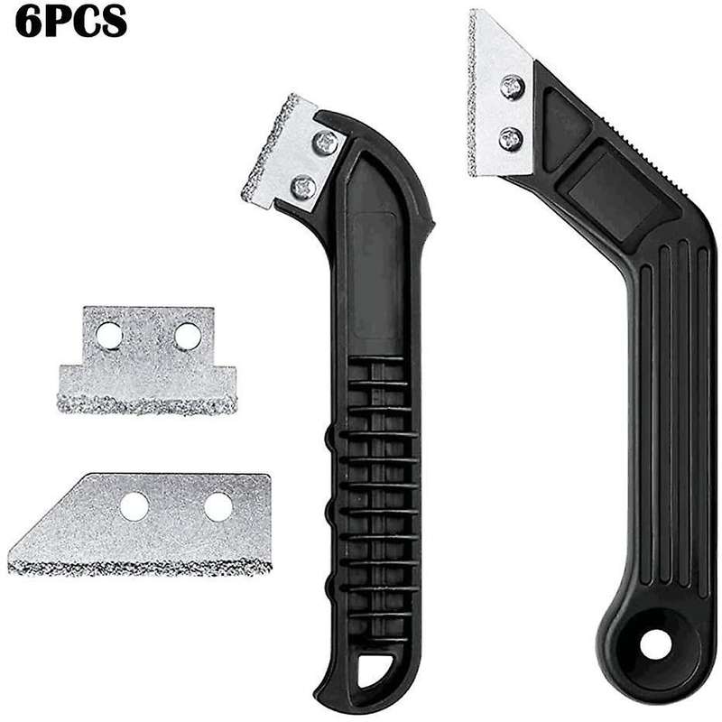 2 Pcs Grout Remover Grout Scraping Rake Tool with 8 Blades Tungsten