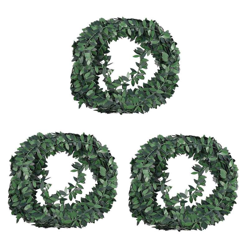 3x 7.5m Artificial Ivy Garland Foliage Green Leaves Simulated Vine