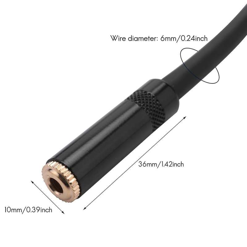 Female Stereo Audio Adapter Microphone Cable