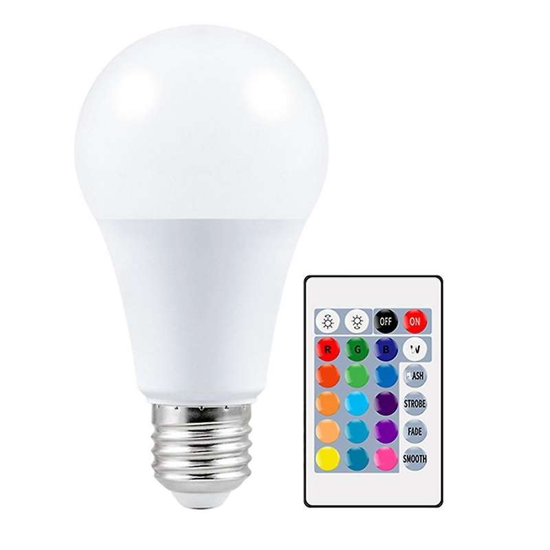 Led Color Changing Remote Control Bulb E27 Neon Lamp B