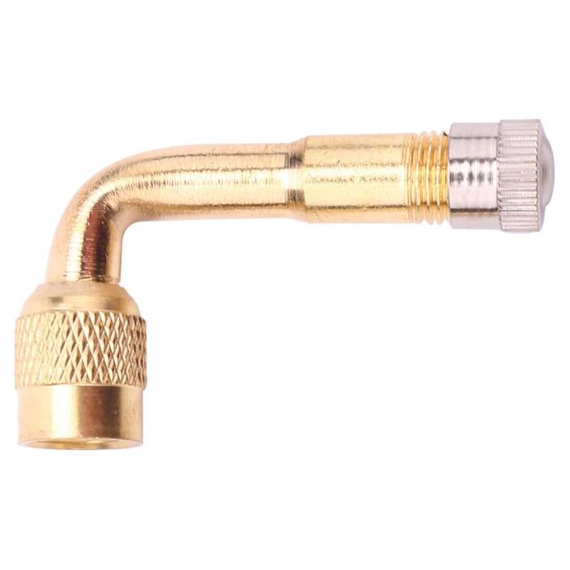 90 Degree Bend Brass Tyre Extension Schrader Valve Adapter (4 Pack)